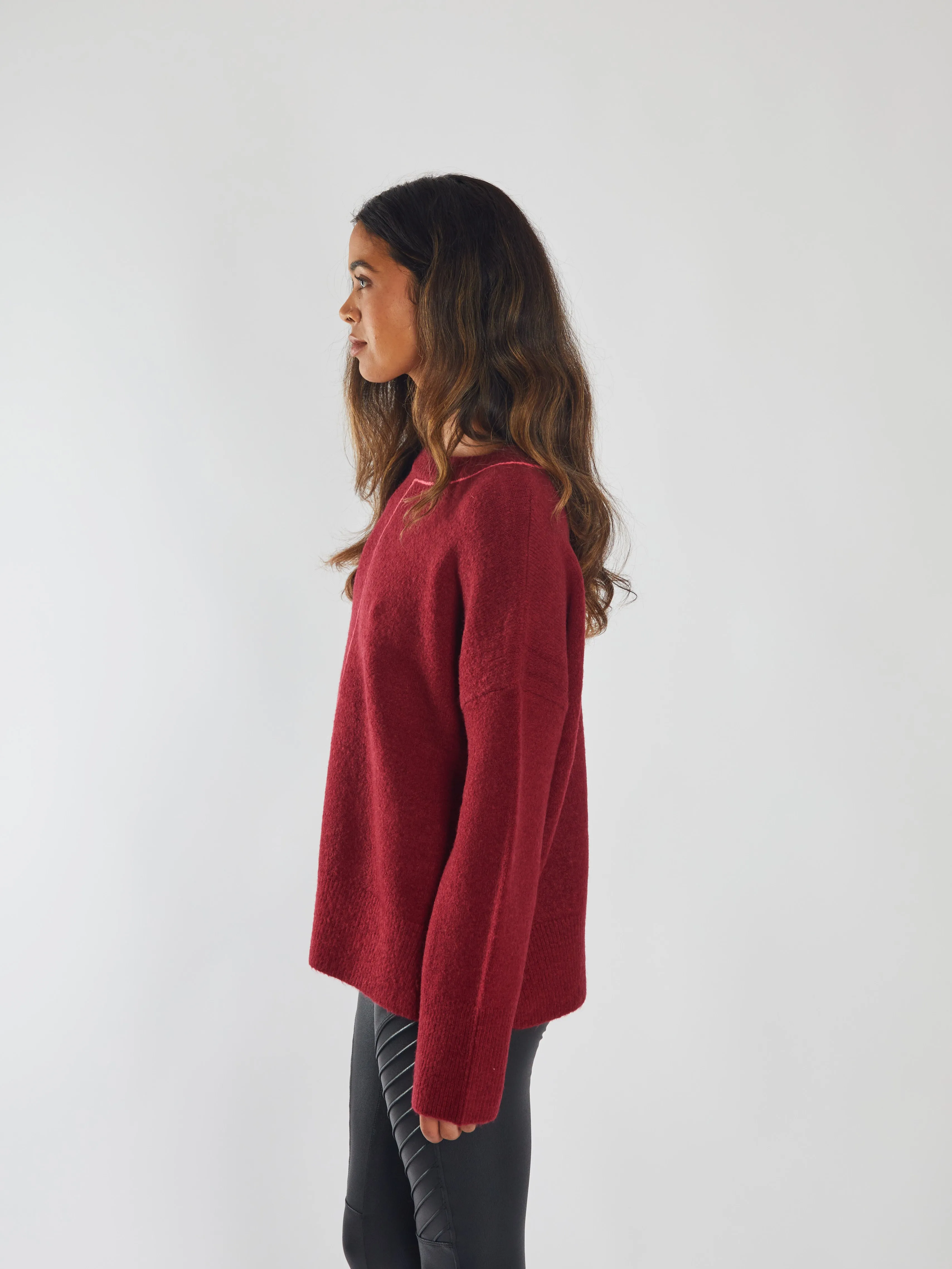 Memphis Knit Cherry Lacquer Travel Warmth Easy Care Fabric