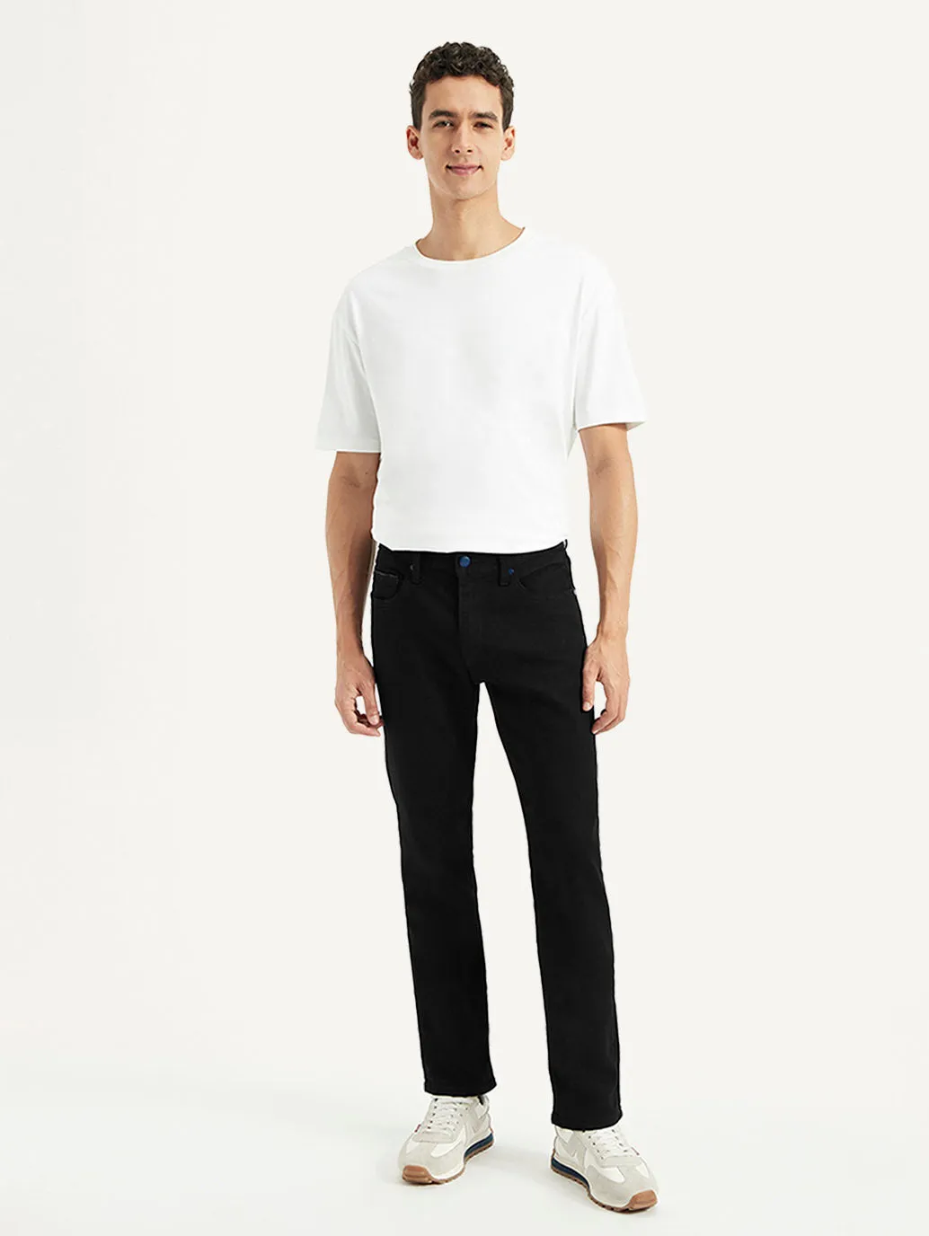 Low Impact Manufacturing Men's 511 Black Slim Fit Mid Rise Jeans