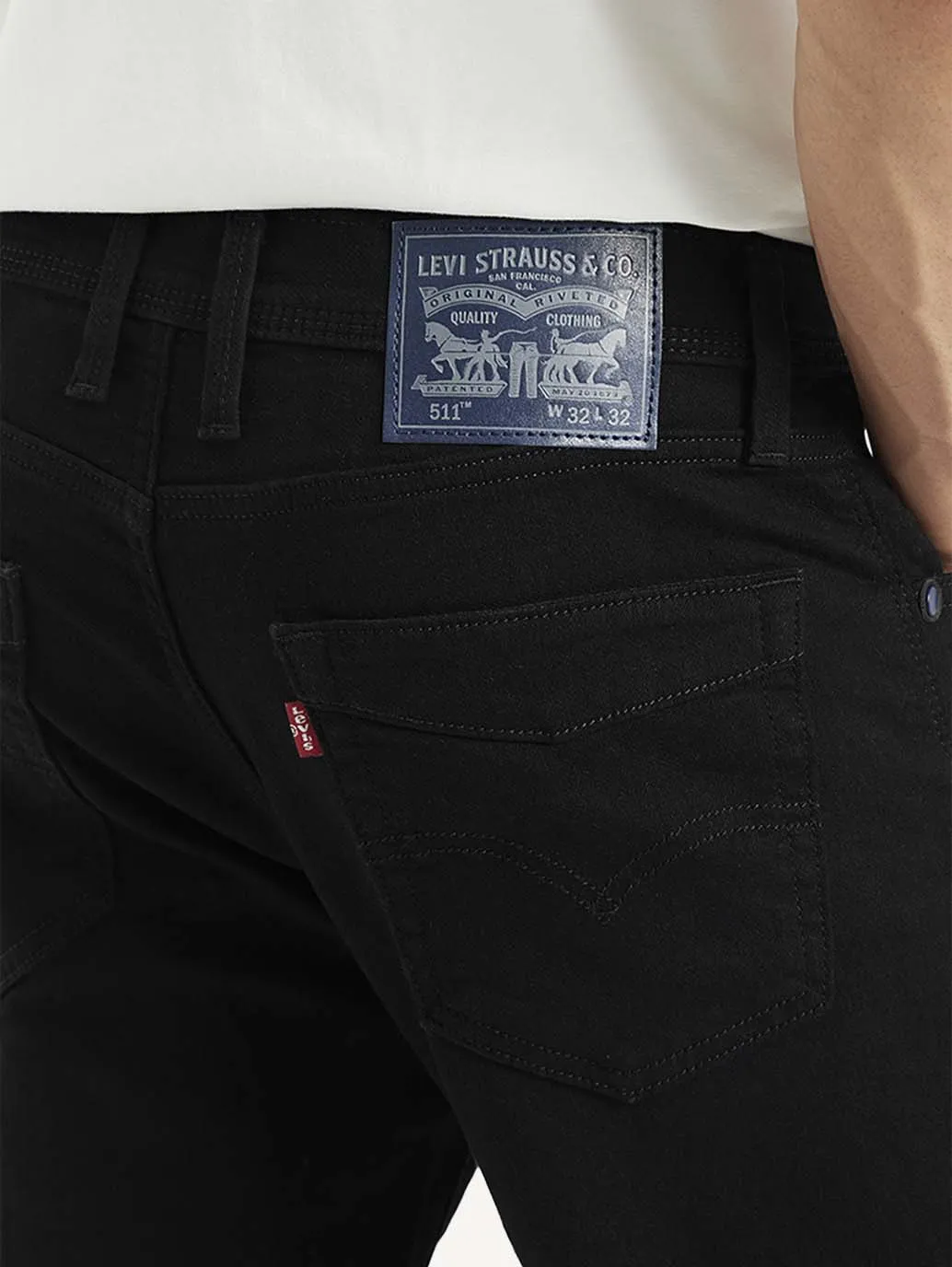 Men's 511 Black Slim Fit Mid Rise Jeans Eco Friendly Date Night Sleek Fit