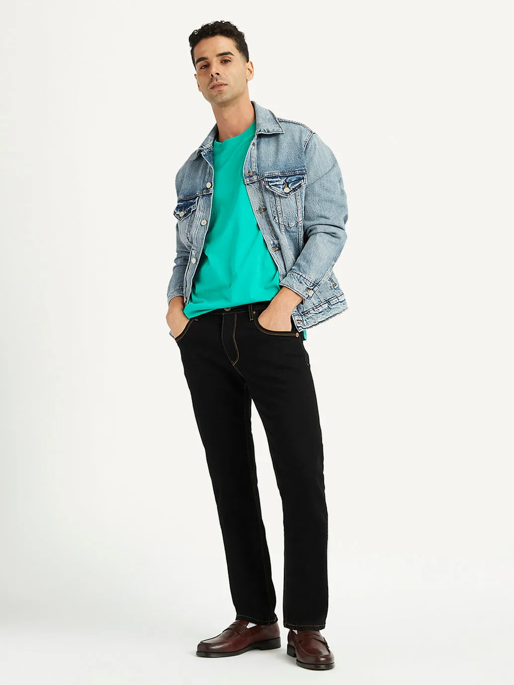 Everyday Fashion Men's 511 Black Slim Fit Mid Rise Jeans