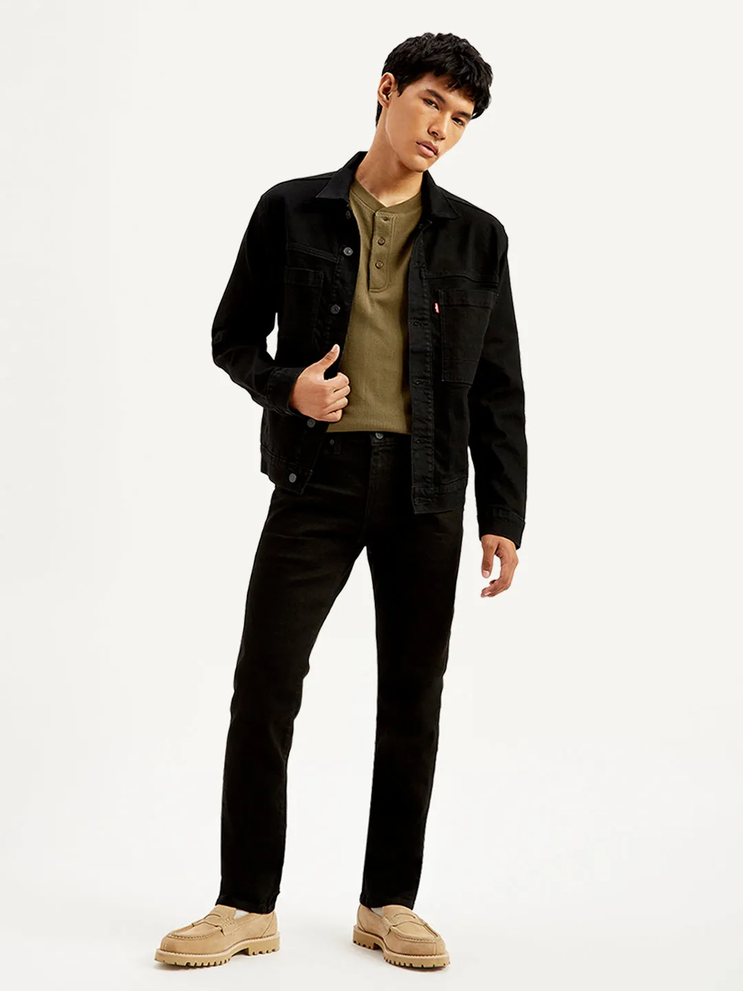 Soft Aesthetic Holiday Vibes Work Ready Men's 511 Black Slim Fit Mid Rise Selvedge Jeans