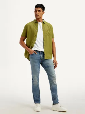 Men's 511 Blue Slim Fit Mid Rise Jeans Nature Lover Shopping Day Everyday