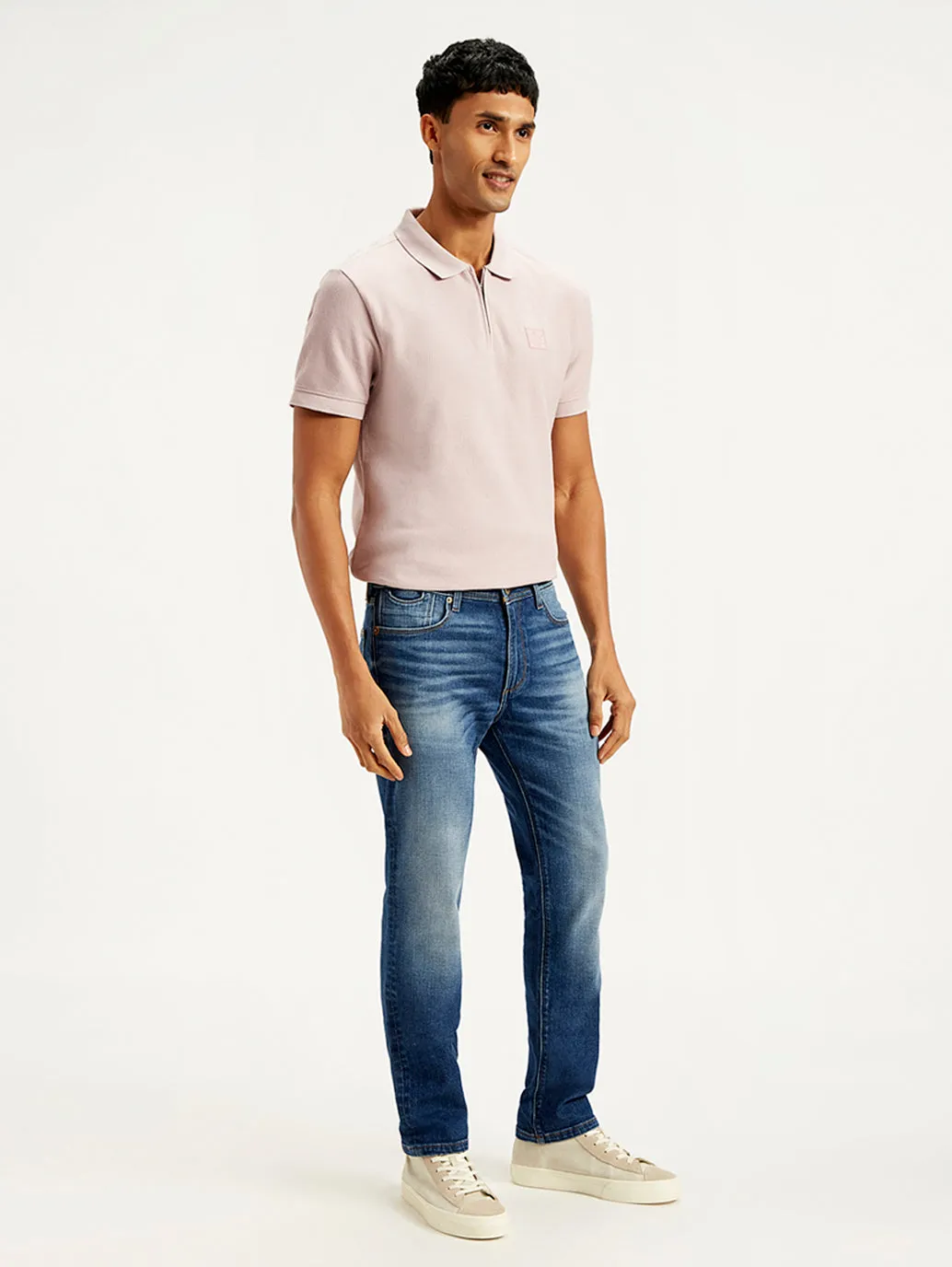 Men's 511 Blue Slim Fit Mid Rise Jeans Soft Touch Balanced Style