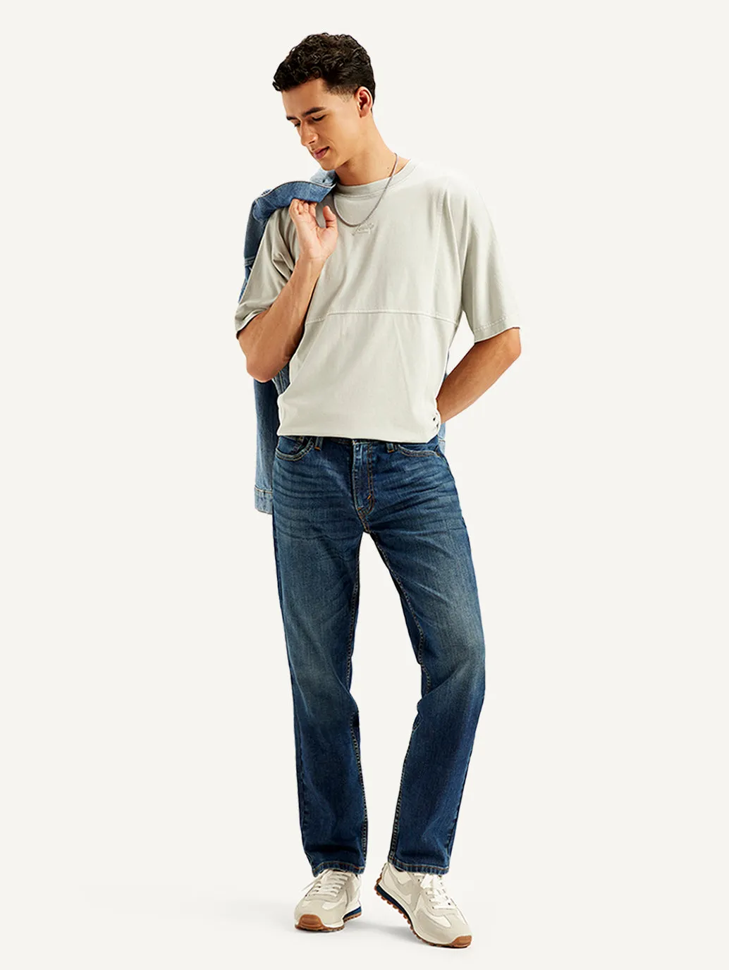 Match With All Men's 511 Blue Slim Fit Mid Rise Jeans