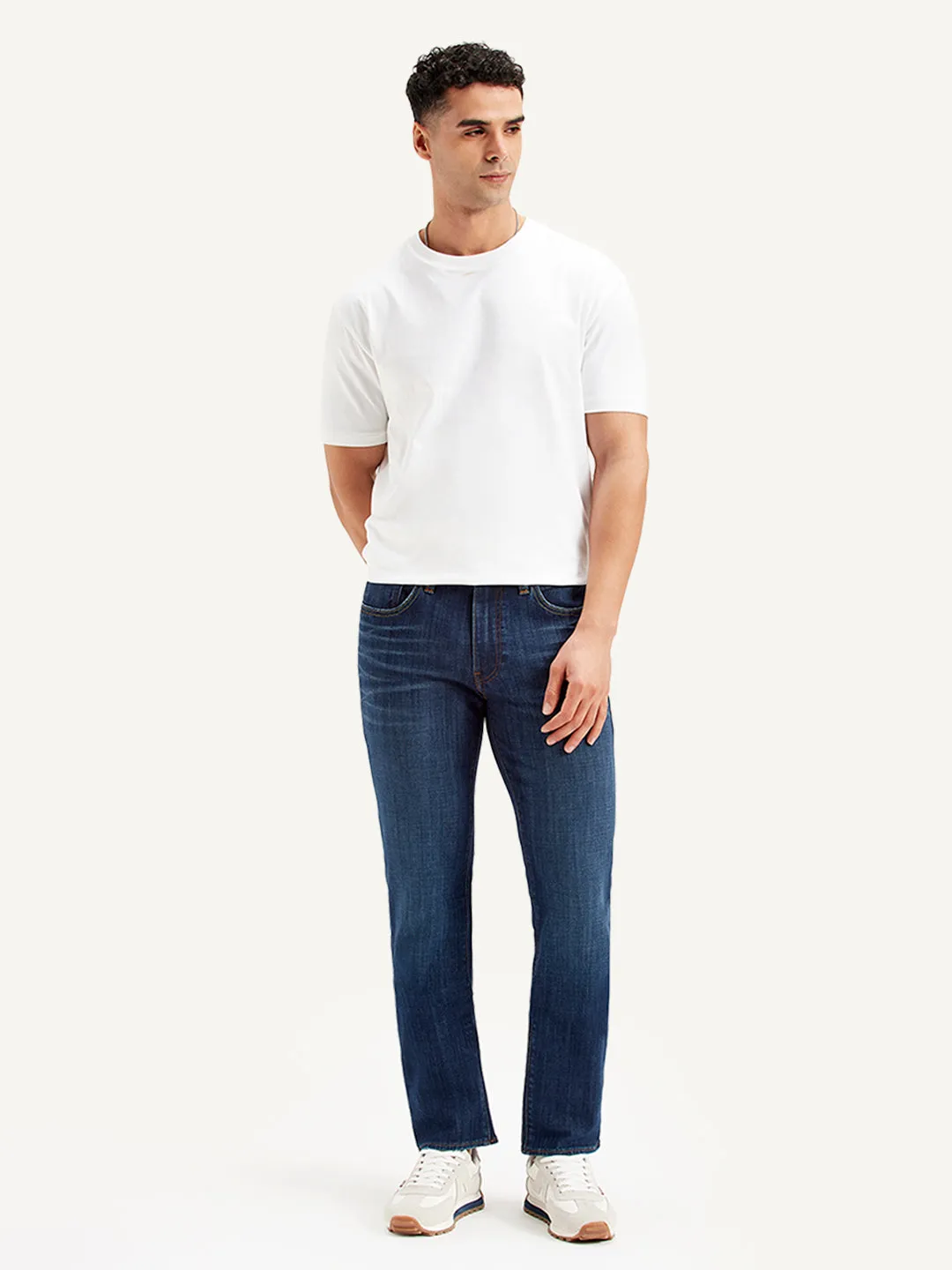 Men's 511 Blue Slim Fit Mid Rise Jeans Sleek Waist Design