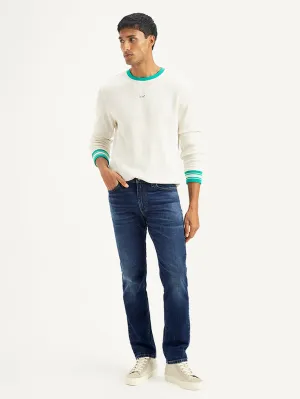 Men's 511 Blue Slim Fit Mid Rise Jeans Smart Fit Relaxed Style City Walk Trend Setter