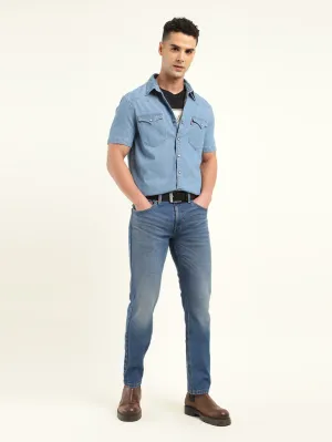 Men's 511 Blue Slim Fit Mid Rise Jeans UltraSoft Lining