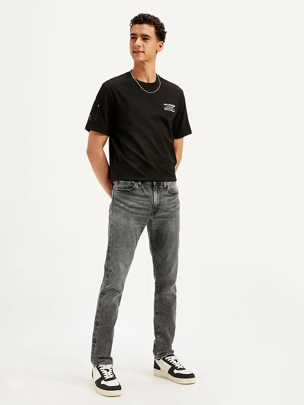 Gym Ready Evening Stroll Effortless Choice Men's 511 Charcoal Grey Slim Fit Mid Rise Jeans