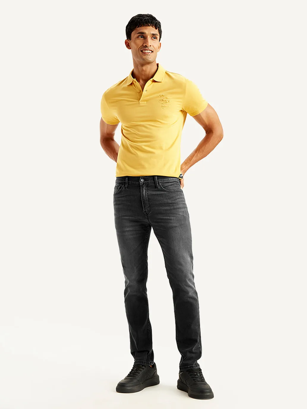 Men's 511 Charcoal Grey Slim Fit Mid Rise Jeans Soft Finish