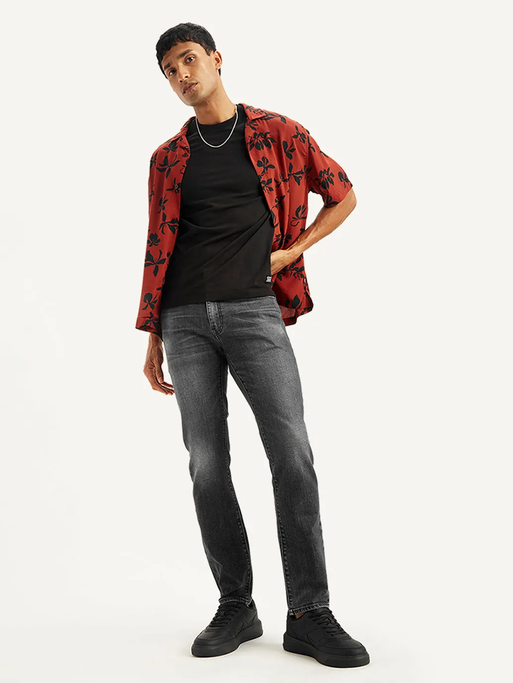 Stain Release Finish Soft Finish Men's 511 Grey Slim Fit Mid Rise Jeans