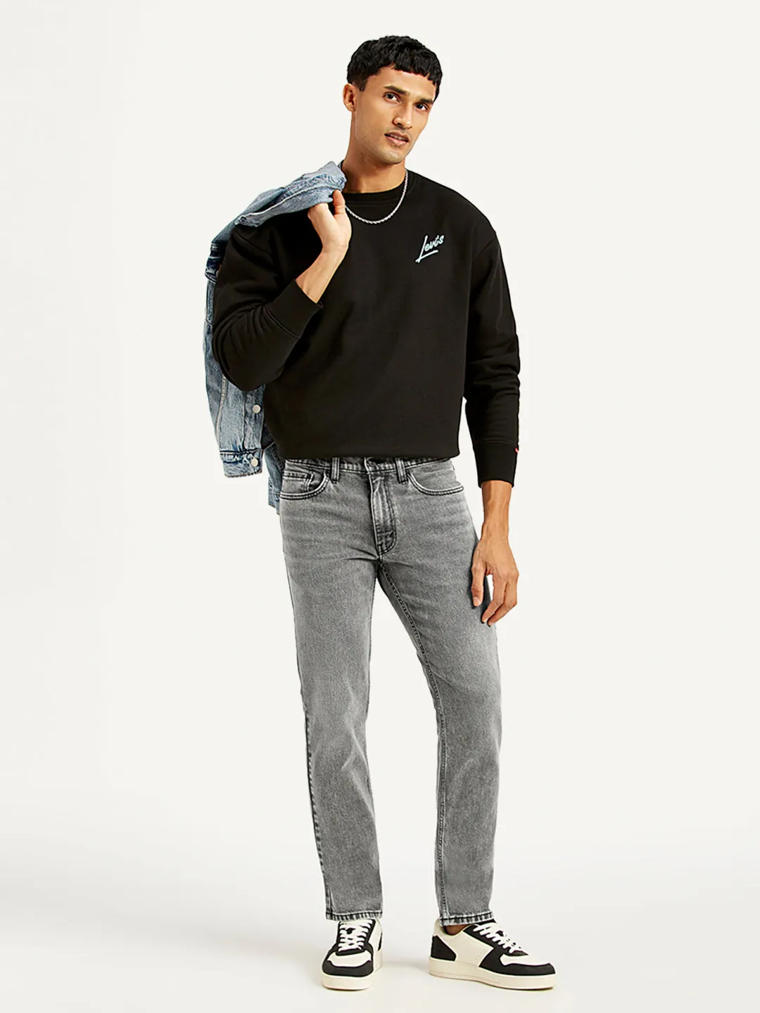 Men's 511 Grey Slim Fit Mid Rise Jeans Outdoor Adventure Stylish Family Style