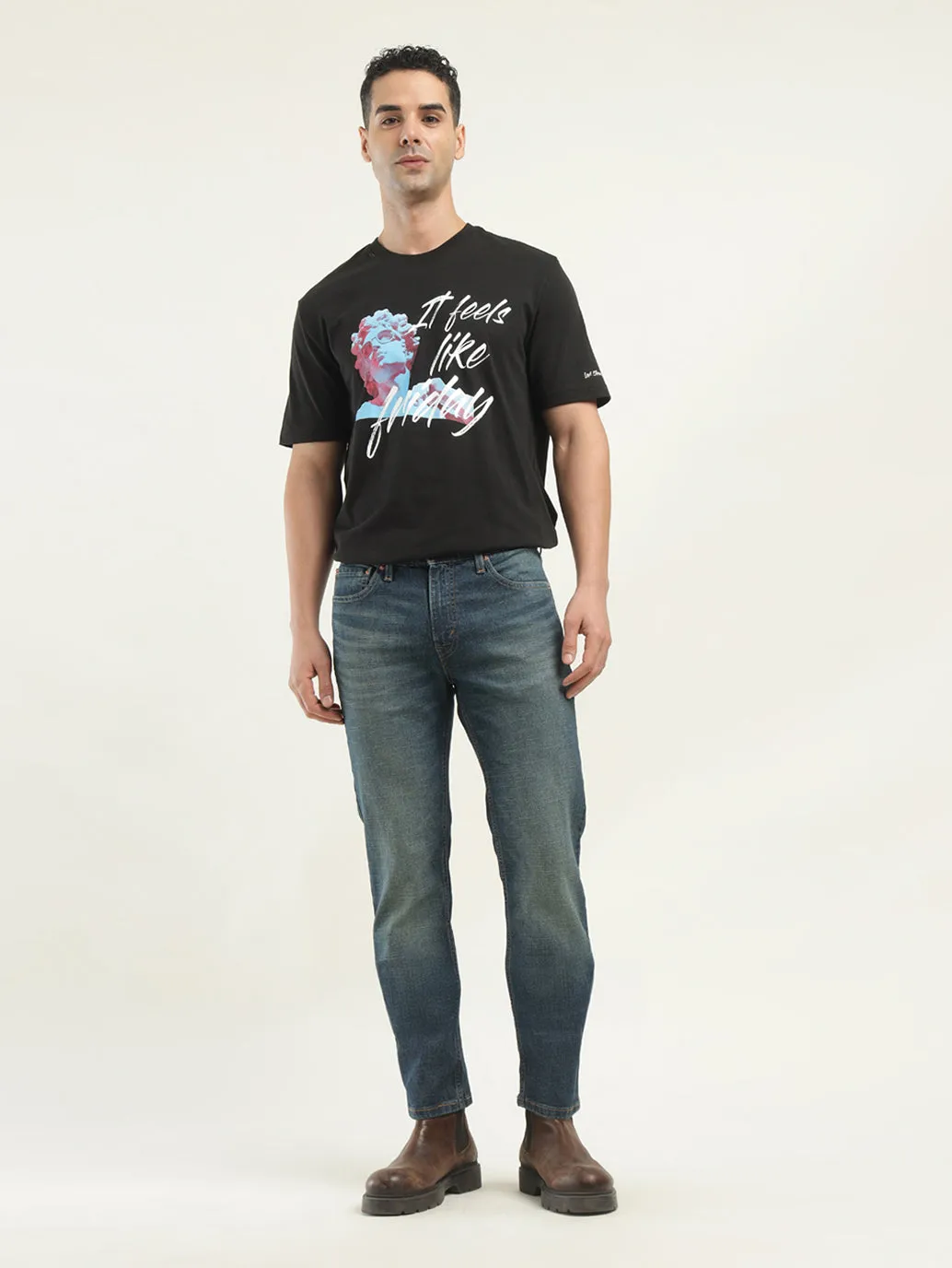 Trend Friendly City Walk Bold Look Men's 511 Indigo Slim Fit Mid Rise Jeans