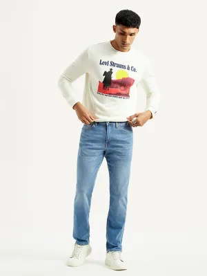 Simple Match All Time Fit Men's 511 Light Blue Slim Fit Mid Rise Selvedge Jeans