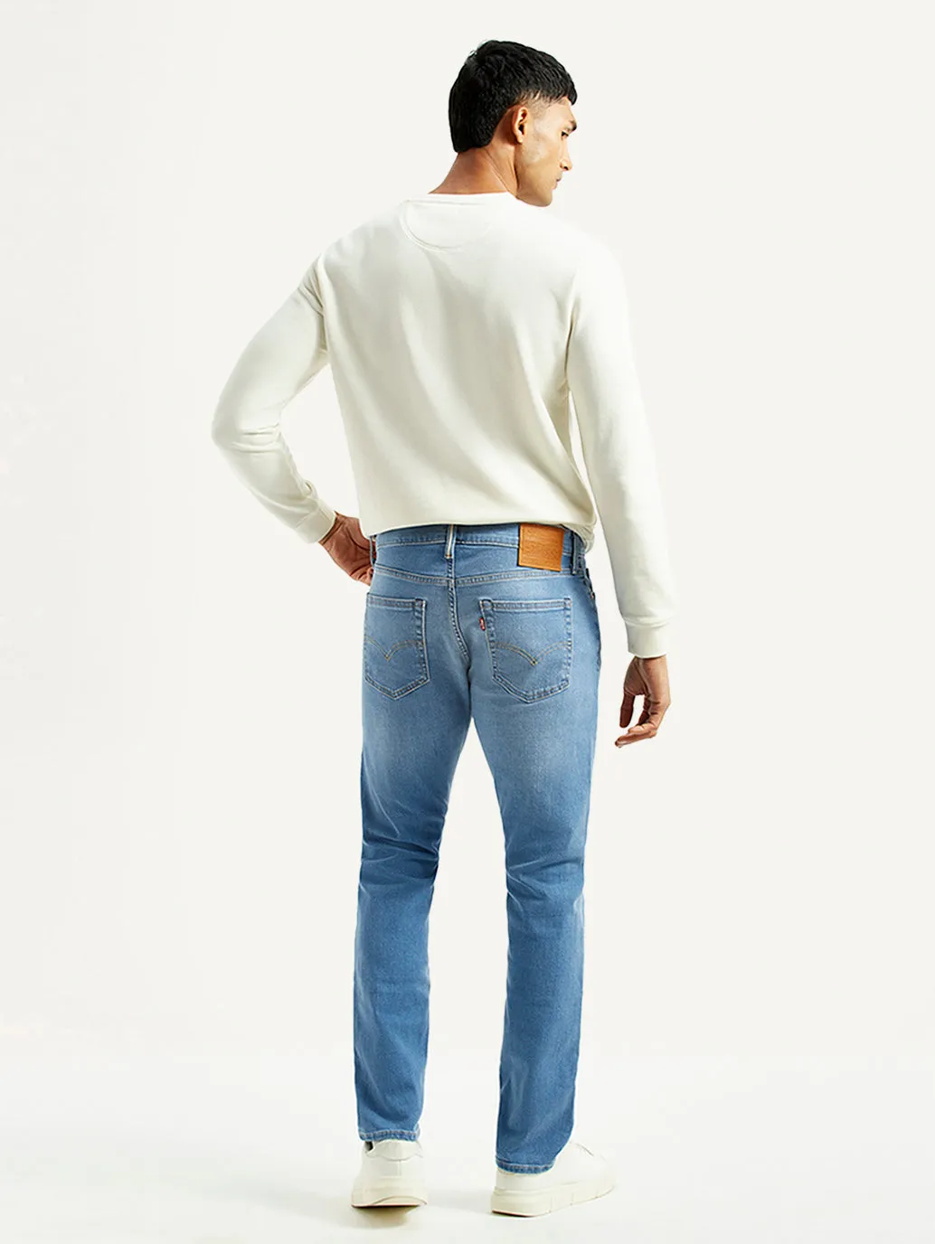 Slim Holiday Vibes Teen Outfit Moisture Wicking Lining Men's 511 Light Blue Slim Fit Mid Rise Selvedge Jeans