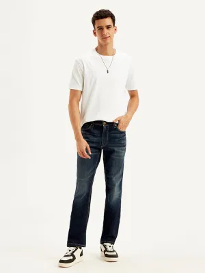 Men's 511 Navy Blue Slim Fit Mid Rise Jeans Neat Look