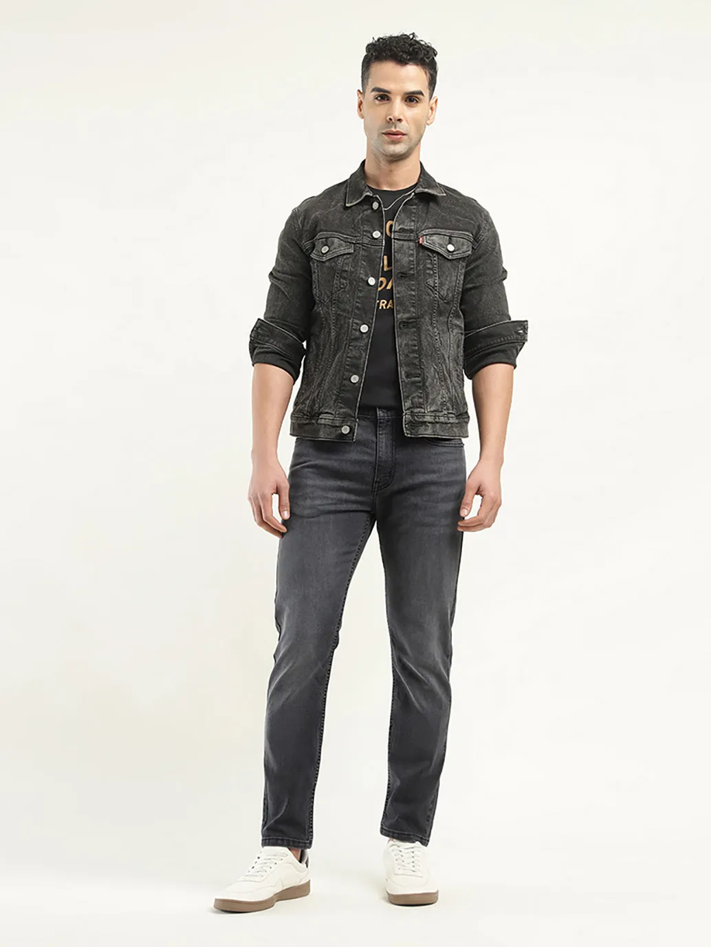 Go-To Garment Men's 512 Black Slim Tapered Fit Mid Rise Jeans