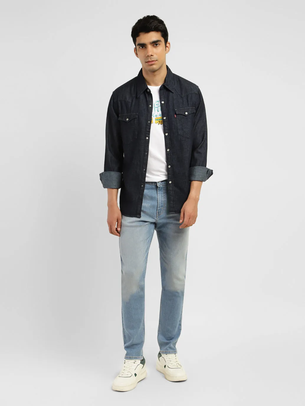 Men's 512 Blue Slim Tapered Fit Mid Rise Jeans Weekender Wear