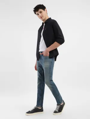 Textured Party Look Soft Men's 512 Blue Slim Tapered Fit Mid Rise Jeans