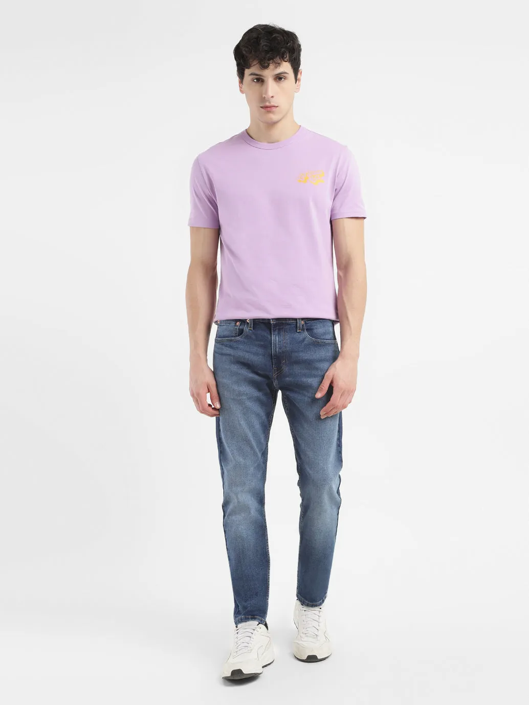 Men's 512 Blue Slim Tapered Fit Mid Rise Jeans Minimalist Styling