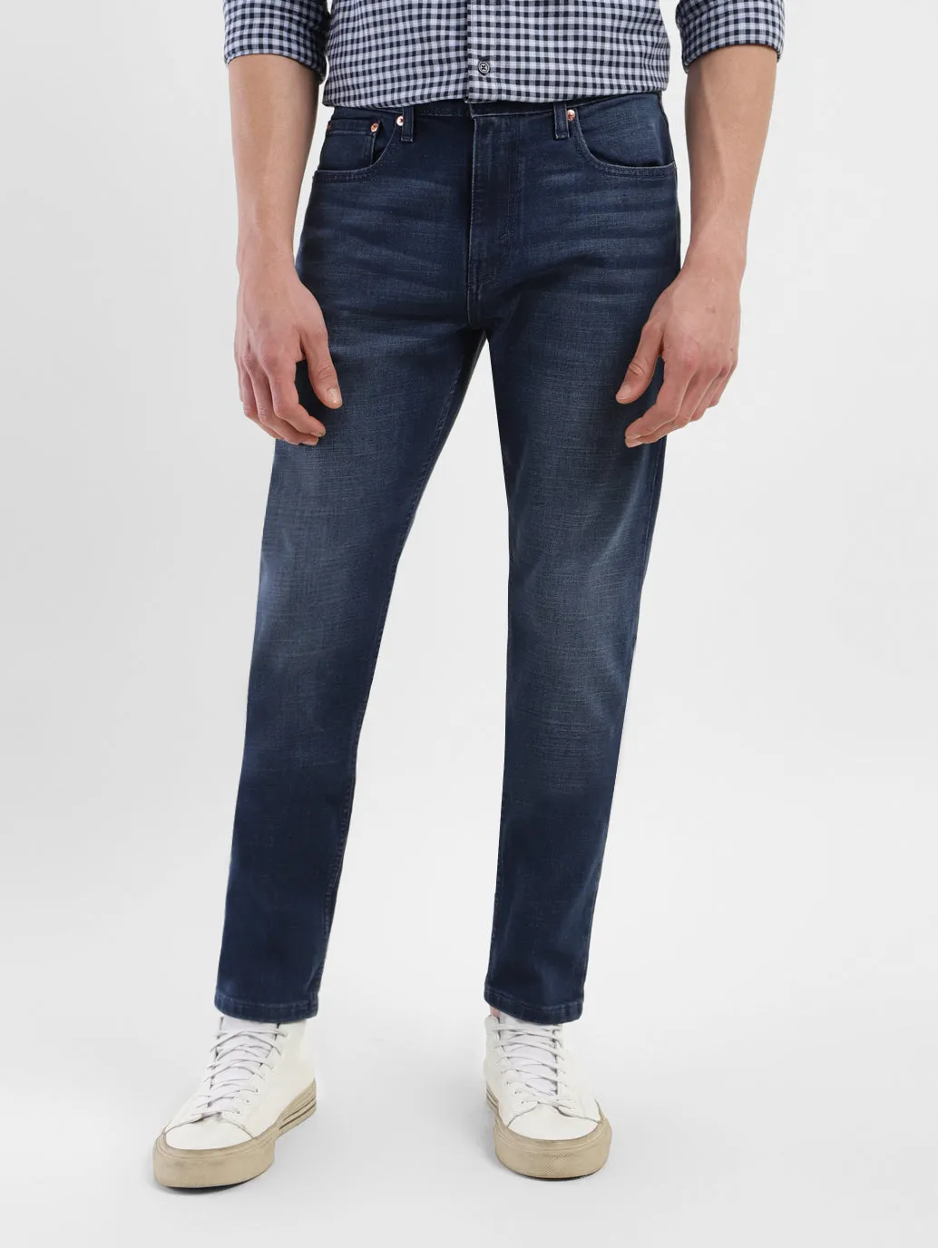 Men's 512 Blue Slim Tapered Fit Mid Rise Jeans Clean Silhouette