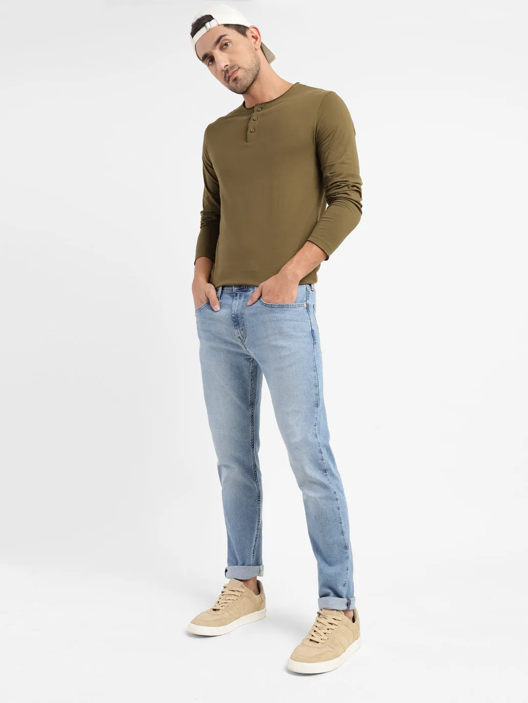 All Fit Use Men's 512 Blue Slim Tapered Fit Mid Rise Jeans