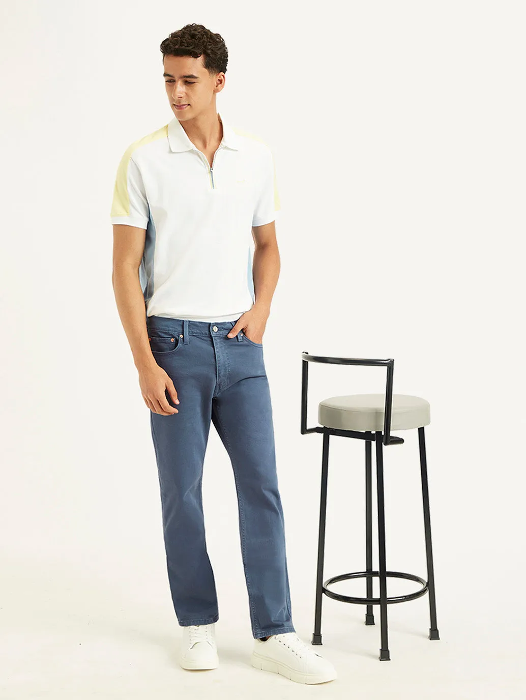 Trend Setter Smart Casual Classic Wear Men's 512 Blue Slim Tapered Fit Mid Rise Jeans