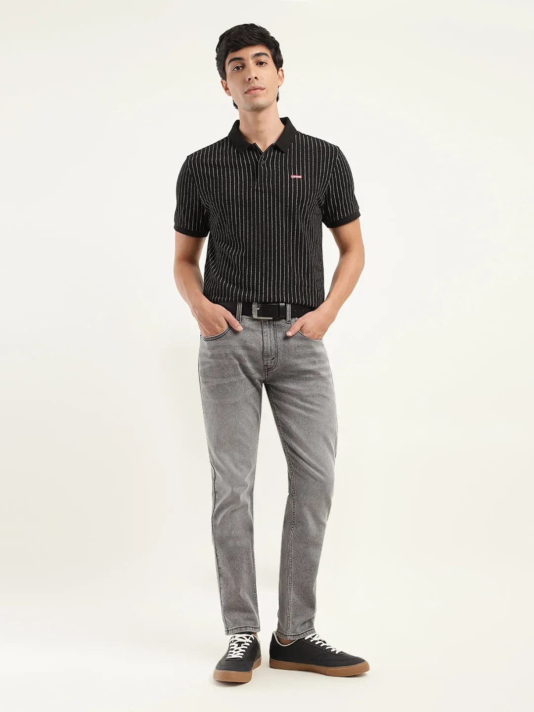 Style Daily Men's 512 Grey Slim Tapered Fit Mid Rise Jeans