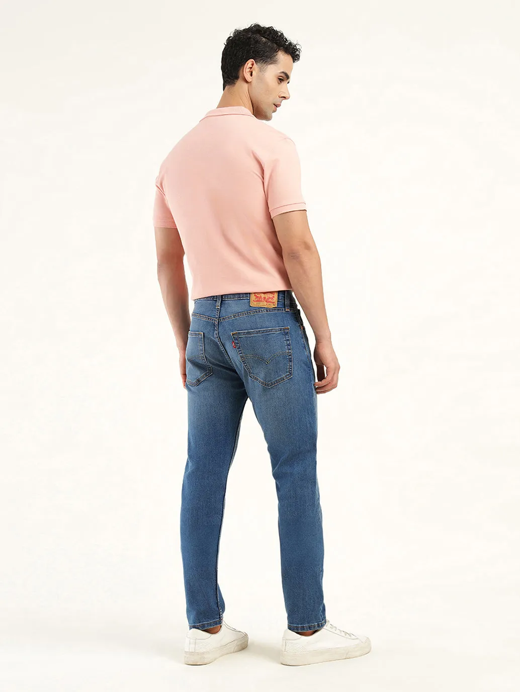 Men's 512 Indigo Slim Tapered Fit Mid Rise Jeans Grab And Go Casual Friday Durable Athlete Fit