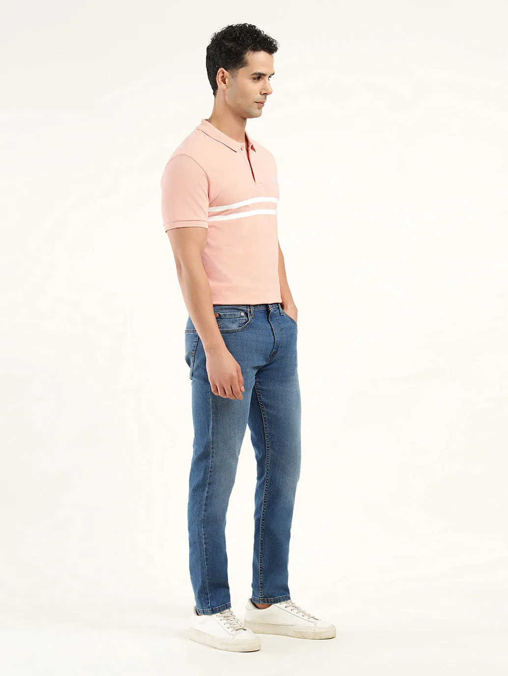 Wardrobe Choice Neutral Casual Men's 512 Indigo Slim Tapered Fit Mid Rise Jeans