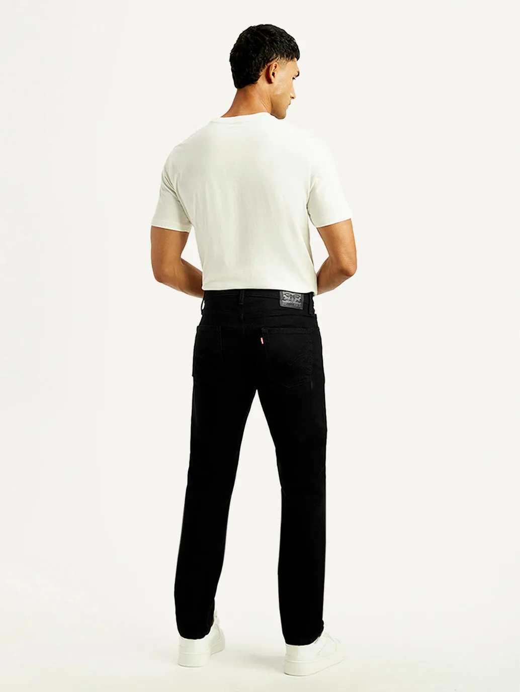 Comfort Stretch Weave Weekend Style Rainy Day Men's 513 Black Slim Straight Fit Mid Rise Jeans