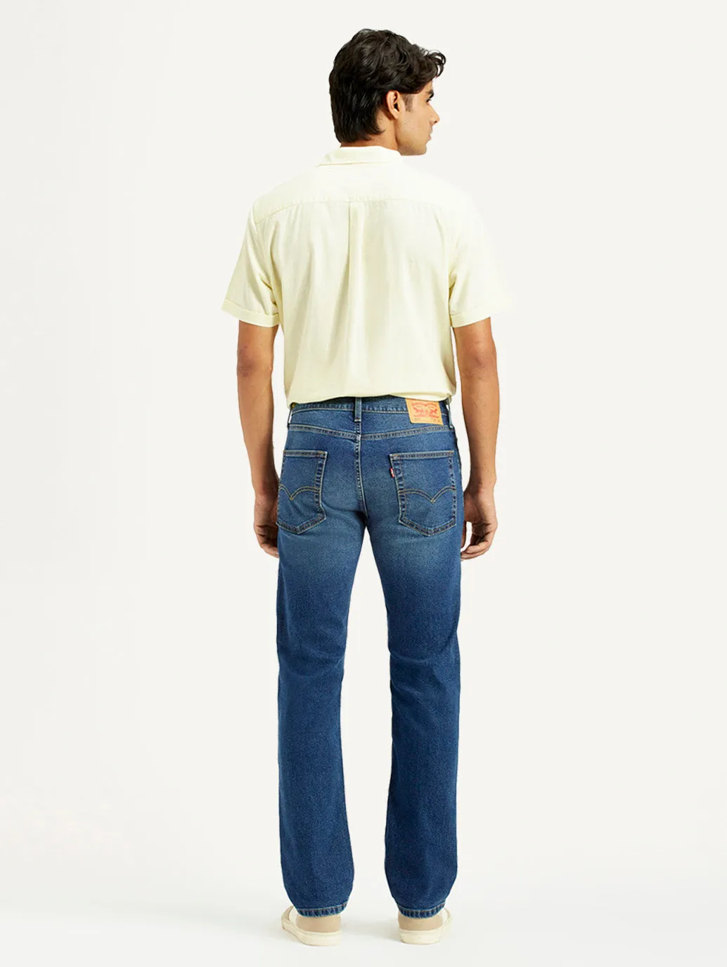 Fit Ready Family Style Urban Explorer Youth Style Men's 513 Dark Indigo Slim Straight Fit Mid Rise Jeans