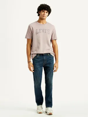 Odor Control Treatment Fit and Comfort Men's 513 Dark Indigo Slim Straight Fit Mid Rise Jeans