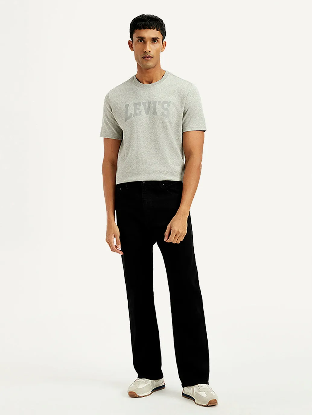 Active Fit Flattering Style Men's 517 Black Bootcut Fit Mid Rise Jeans