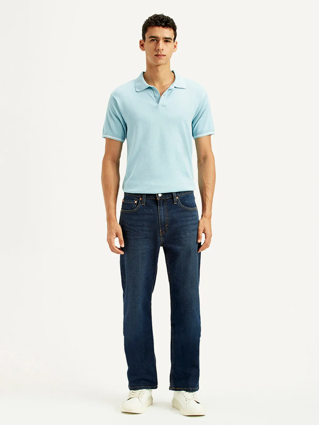 Flexible Comfort Relaxed Mood Men's 527 Dark Indigo Bootcut Fit Mid Rise Jeans