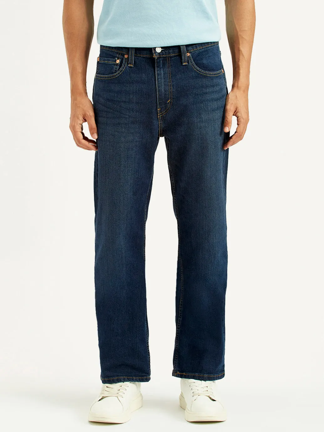 Men's 527 Dark Indigo Bootcut Fit Mid Rise Jeans Closet Staple Casual Luxury Winter Warmth