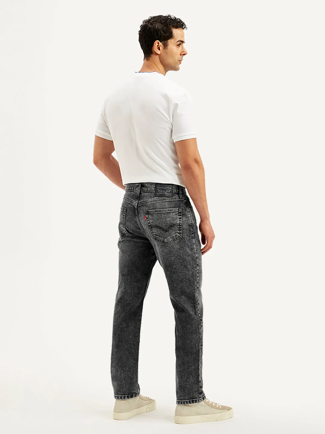 Refined Detail Men's 541 Grey Athletic Tapered Fit Mid Rise Jeans