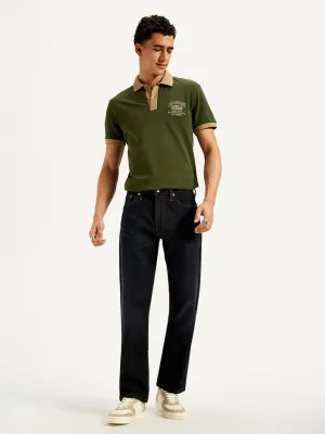 Men's 541 Navy Blue Athletic Tapered Fit Mid Rise Jeans Stylish Casual Evening Stroll Mid Rise Fit