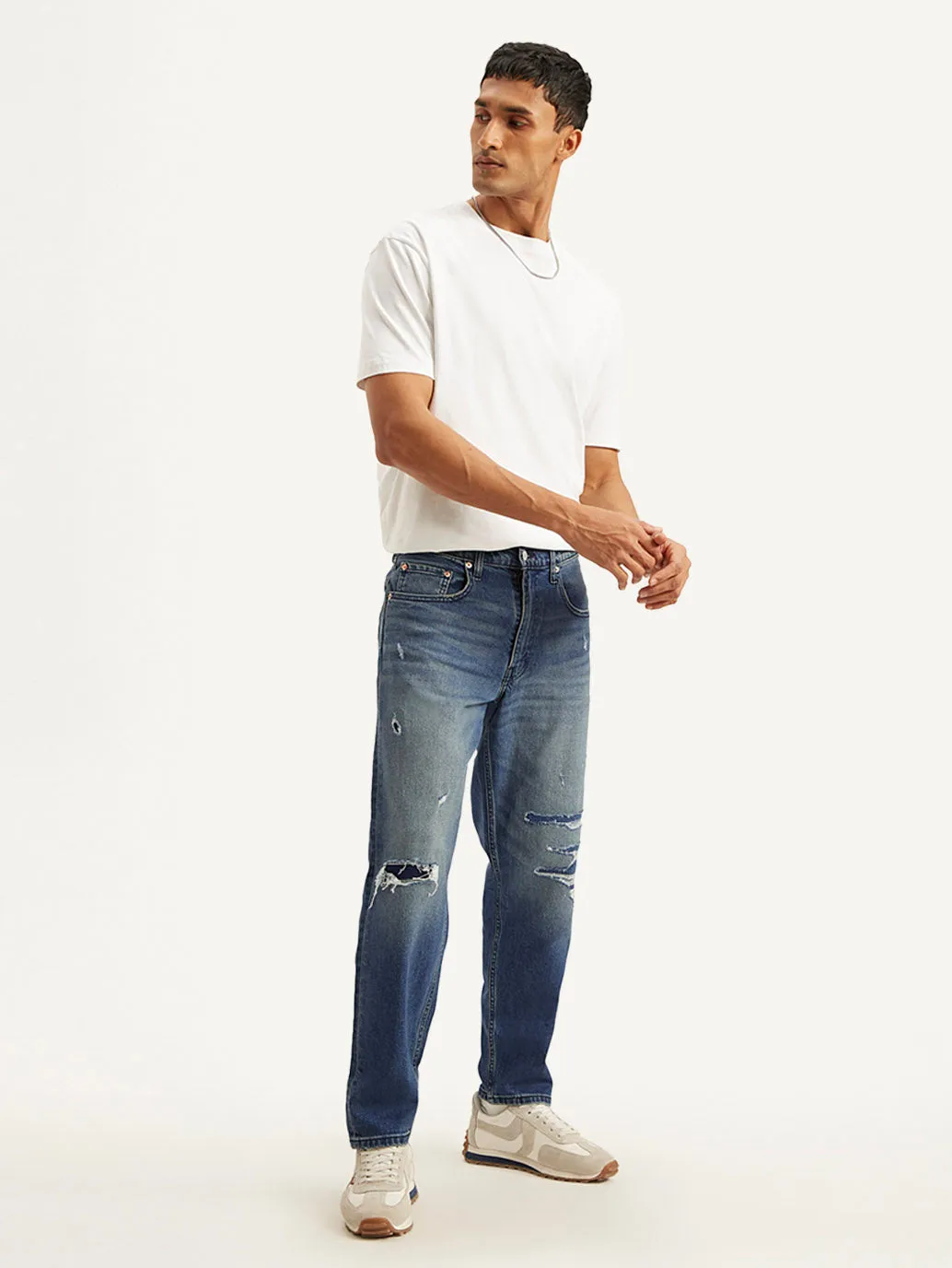 Men's 550'92 Blue Loose Fit Mid Rise Jeans Foundation Piece