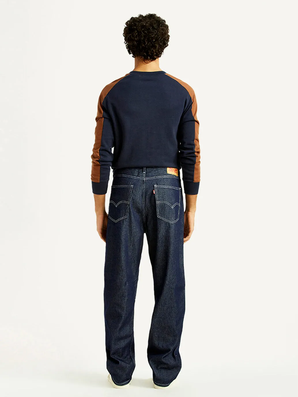 Men's 568 Dark Indigo Loose Fit Mid Rise Jeans Smooth Breathable