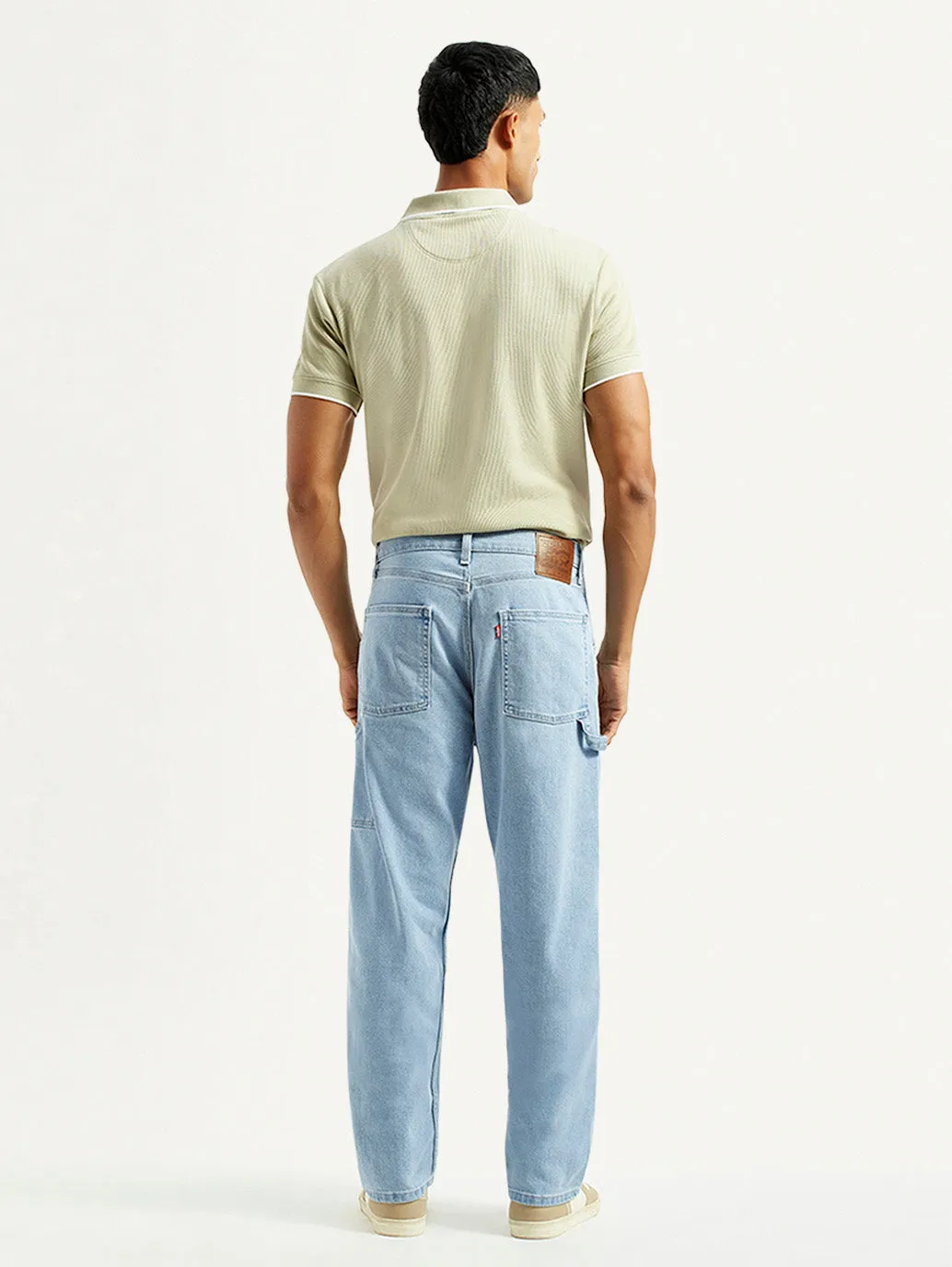 Men's 568 Light Blue Loose Fit Mid Rise Carpenter Jeans classic clothing