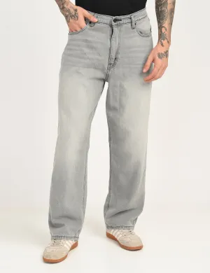 Men's 578 Light Grey Loose Fit Mid Rise Jeans Traveler Gear Stretch Creative Look Weekend Vibes
