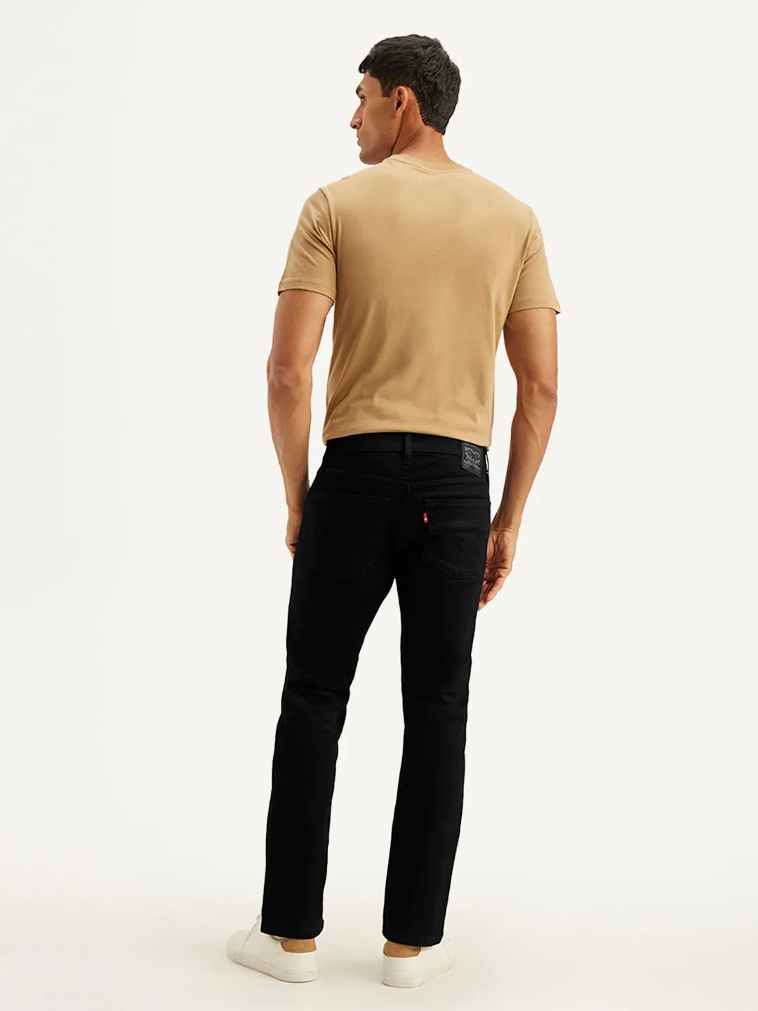 Modern Winter Warmth Loose Daily Essential Men's 65504 Black Skinny Fit Mid Rise Jeans