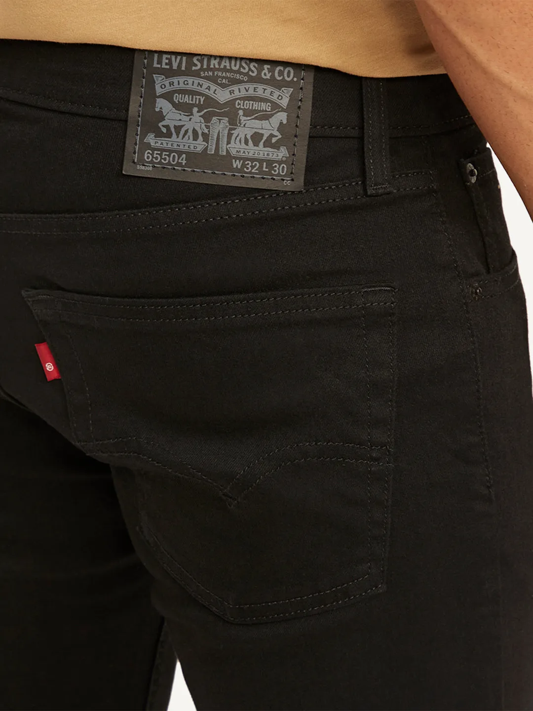 Street Cool Men's 65504 Black Skinny Fit Mid Rise Jeans