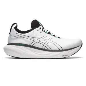 Mens ASICS GEL-Nimbus 25 - White/ Black Comfort Enhancement Ultra Light Urban Walkers