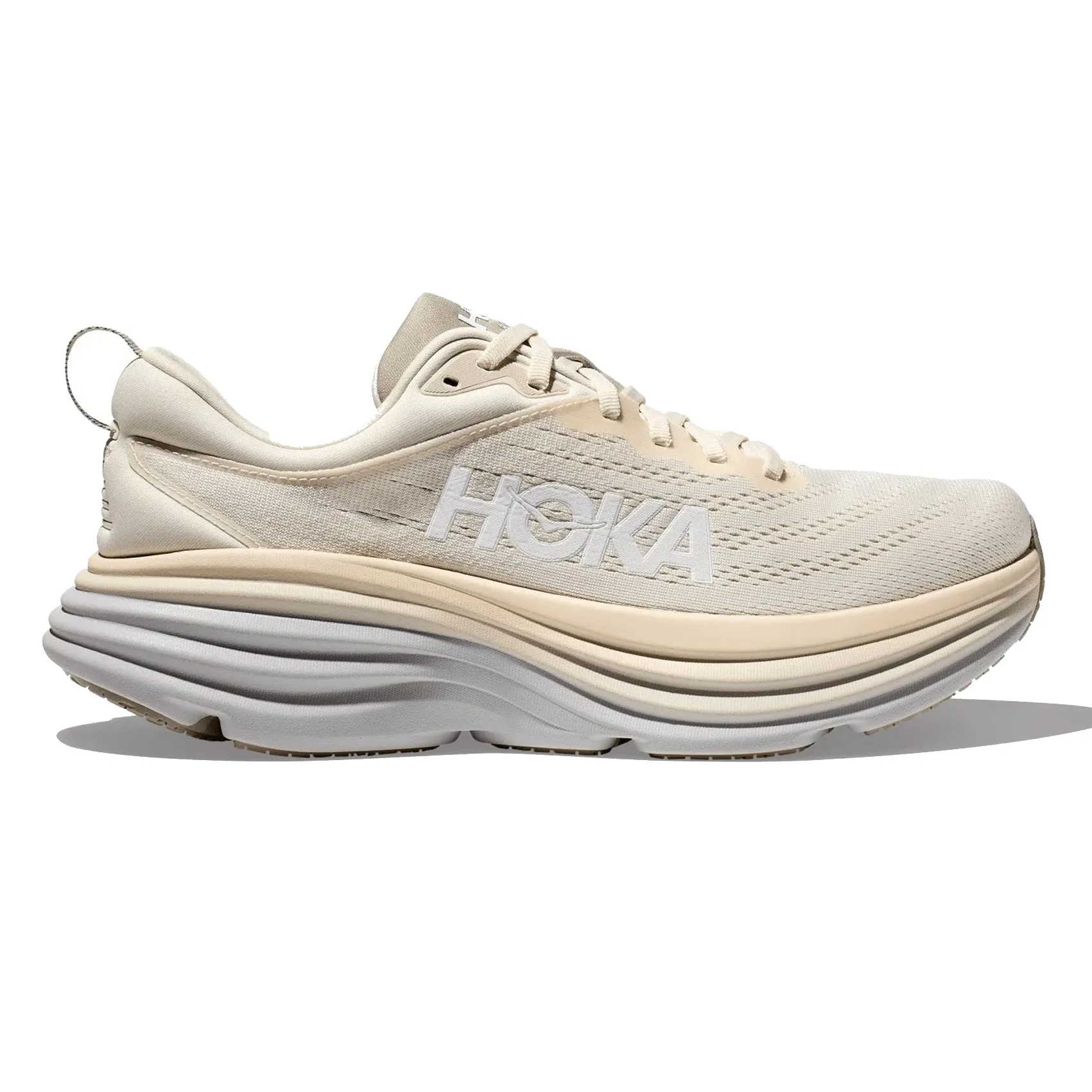 Mens HOKA Bondi 8 (Wide) Adjustable Closure Soft Interior