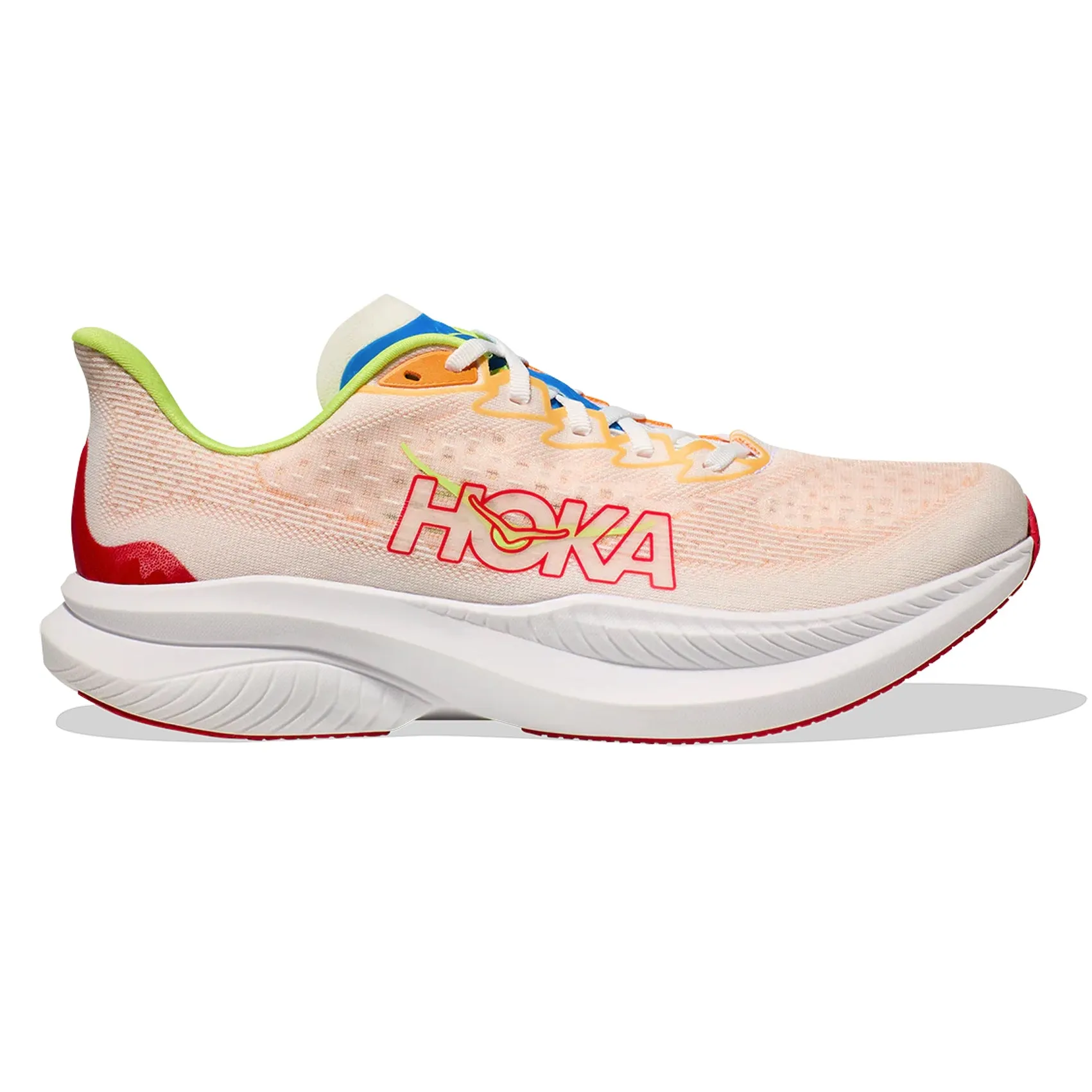 Mens HOKA Mach 6 anti - skid shoes hook - and - loop closure