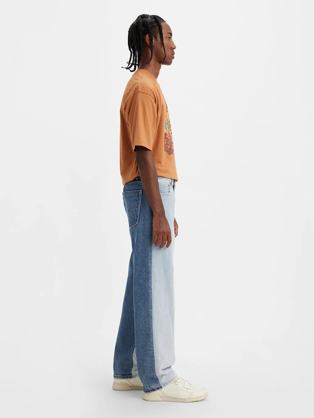 Men's Indigo Loose Fit Mid Rise Jeans Premium Outdoor Enthusiast Minimalist Eco Friendly