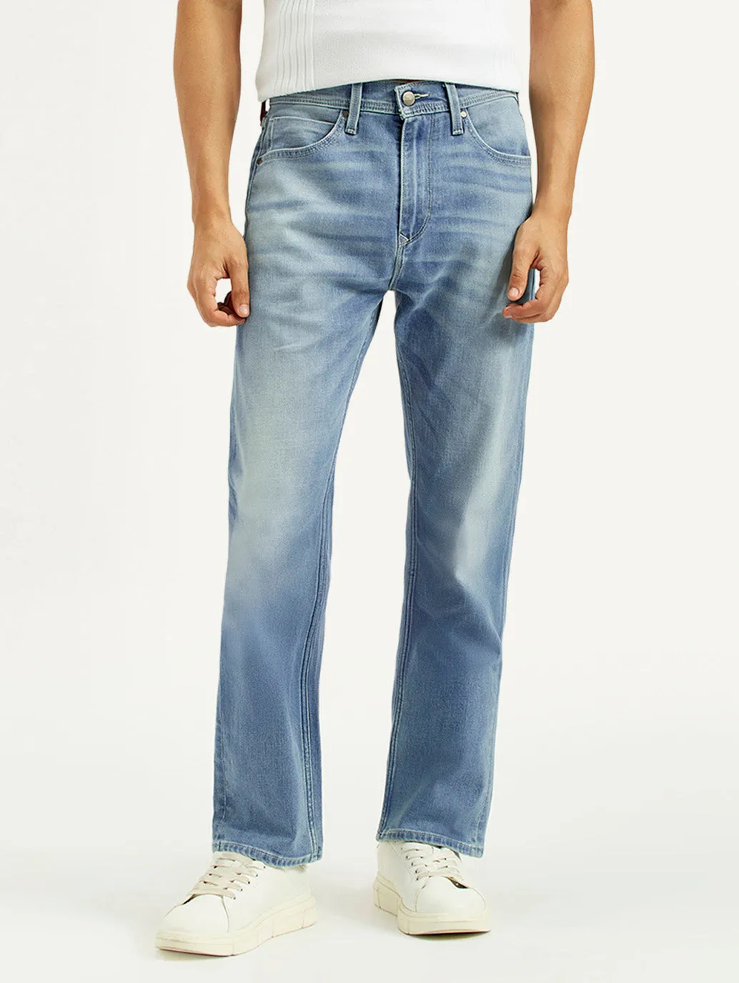 Core Look Weekend Getaway Luxury Beach Day Men's Redloop 505 Light Indigo Straight Fit Mid Rise Jeans