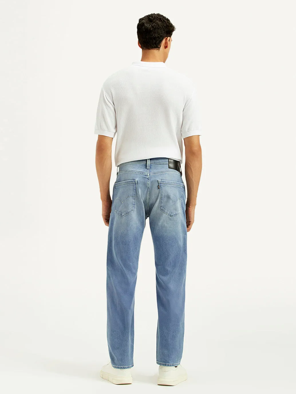 Low Maintenance Men's Redloop 505 Light Indigo Straight Fit Mid Rise Jeans