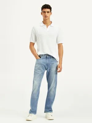 Modern Couple Look Men's Redloop 505 Light Indigo Straight Fit Mid Rise Jeans